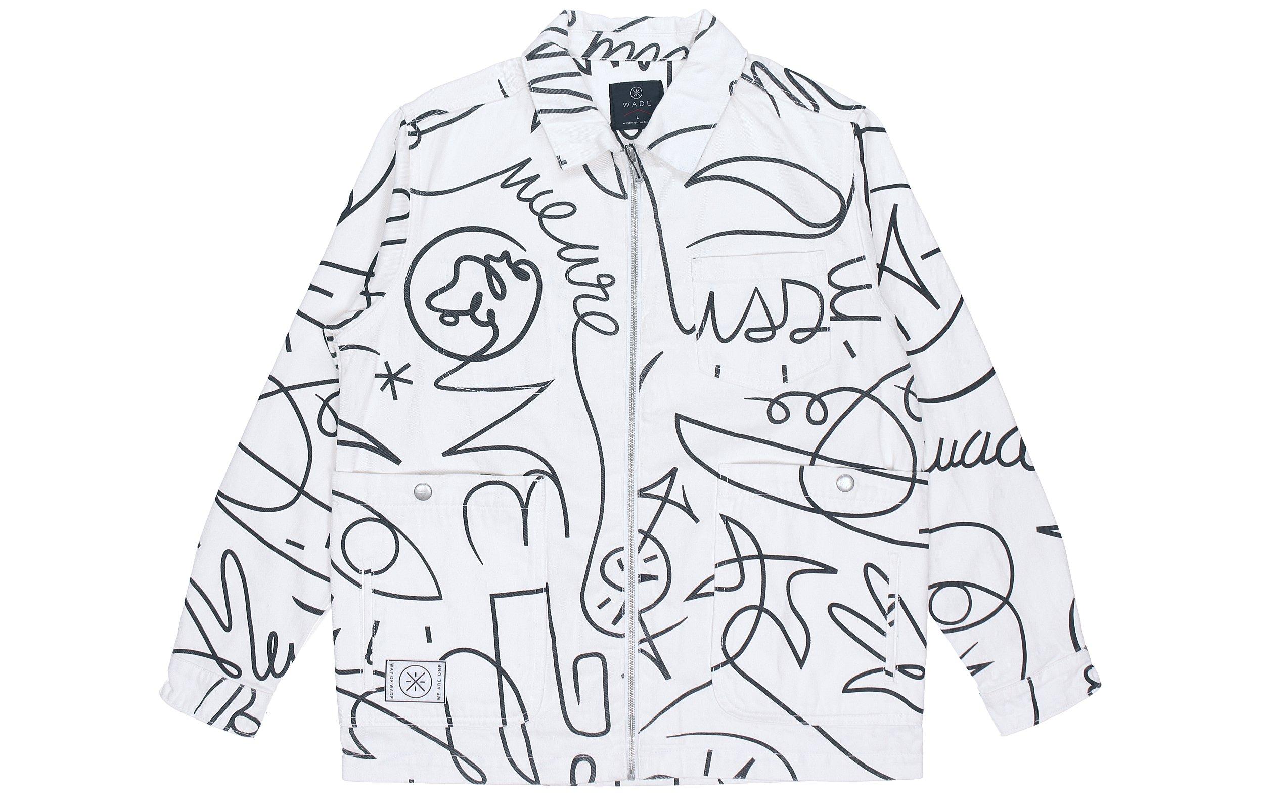 Li Ning x Dft Denim Jacket Men s White Denim AJDR387-2 XXXL