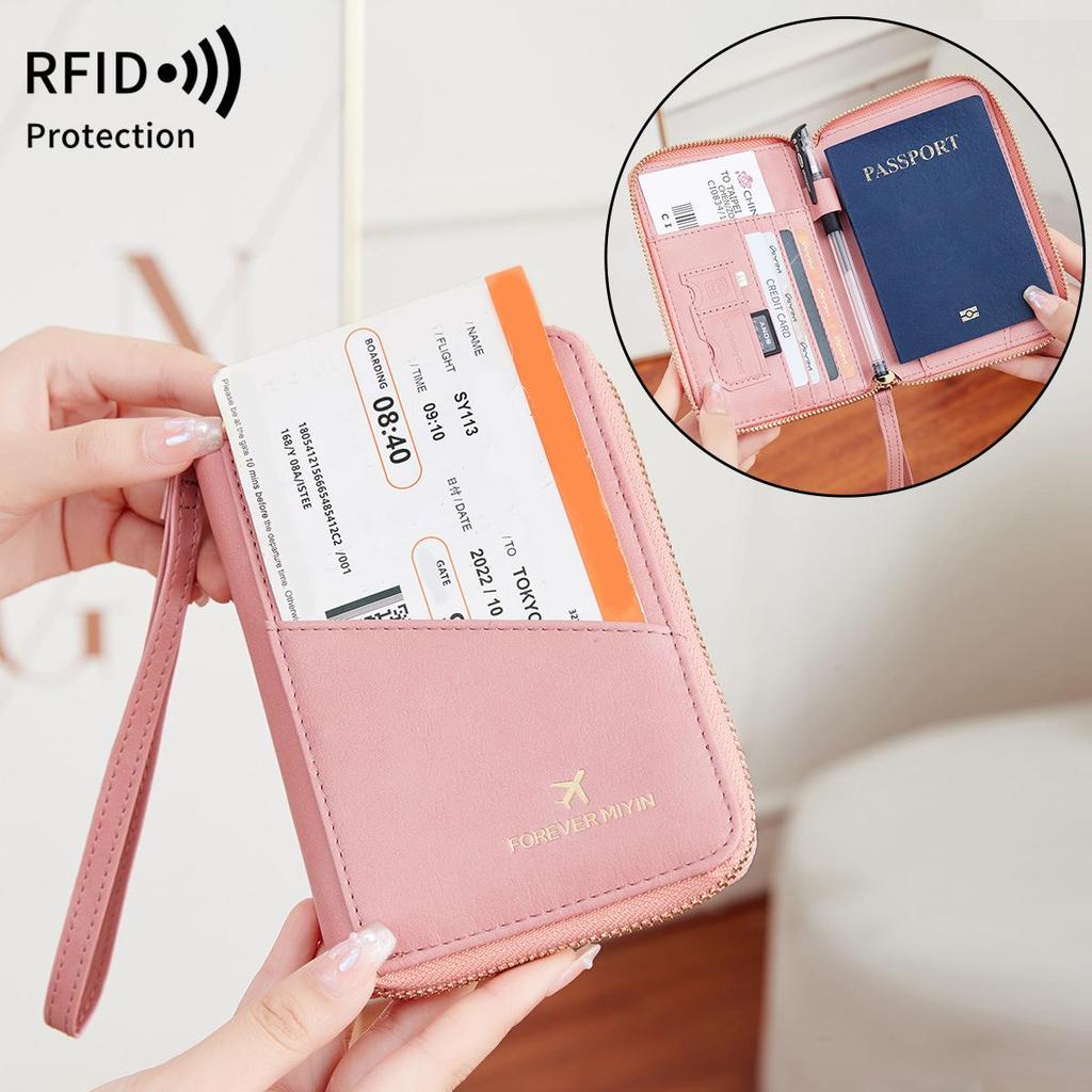 2024 RFID Anti-Magnetische Reisepasshülle: Reise-Aufbewahrungstasche mit Reißverschluss und mehreren Funktionen