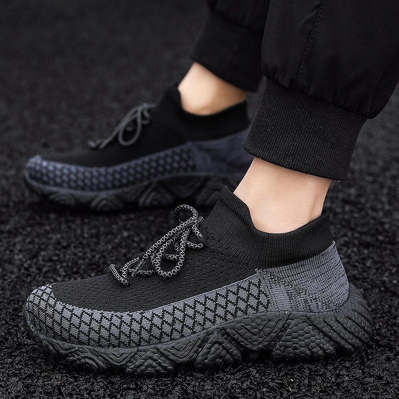 Men's Leisure Spring and Autumn Breathable Non-slip Casual Sports Shoes Large Size Flat Loafers Running Fitness Shoes