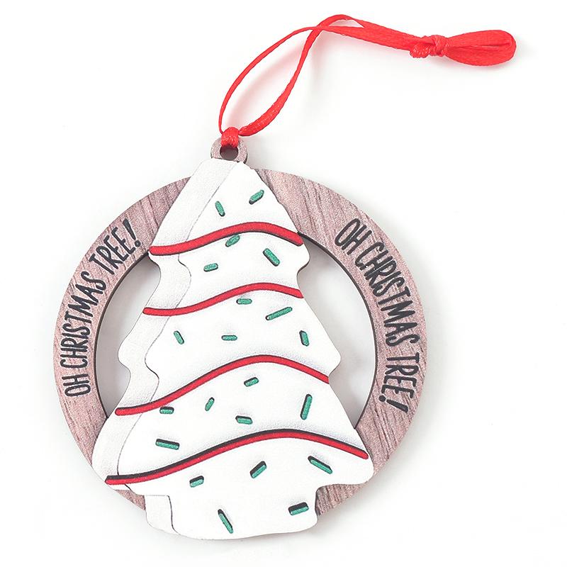 Christmas Pendant Wooden Christmas Tree Ornaments Xmas Hanging Pendants for Home Room Party Decor 2025 New Year Gift Accessories