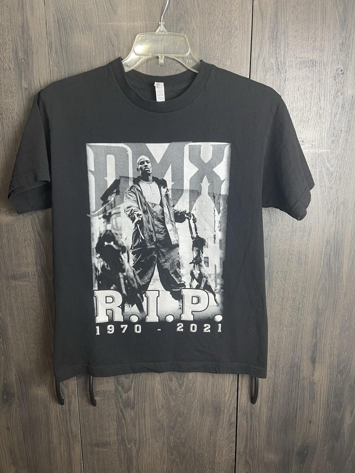 DMX RIP 1970-2021 Graphic T-Shirt Adult Medium Black Unisex T-Shirt S