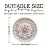 Vintage Metal Wall Art Gold Lotus Flower 20cm Round Steel Painting Home Garden Decor