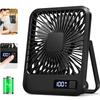 Ventilador de mesa, ventilador portátil recarregável USB, ventilador pessoal dobrável com inclinação de 180° e display de energia, ventilador de mesa ultrassilencioso de 5 velocidades