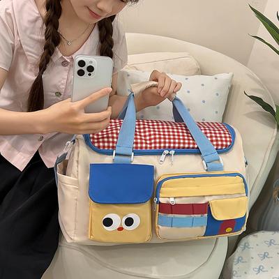 Fashion New Cute and Lightweight Portable Girls Bag Cartoon Dopamine High Value Large Capacity Going Out Duffel Bag