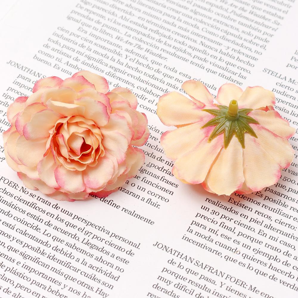 10Pcs Silk Rose Artificial Flowers for Home Decor Wedding Decoration Supplies DIY Bride Crafts Wreath Accessories Fake Flowers
