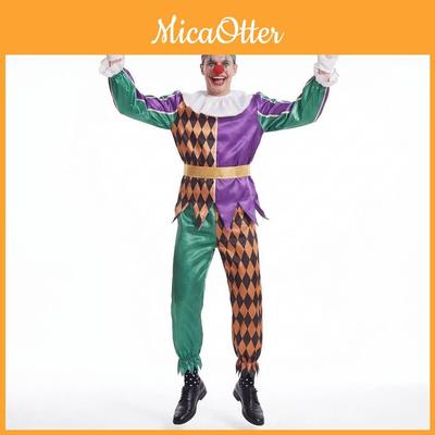 Carnival Clown Costume Full Set With Comfortable Satin Material For Stage Entertainment And Cosplay