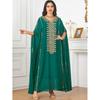 2025 Middle East Cross-Border Dubai Robe European and American Batwing Sleeve Plus Size Heavy Industry Embroidery Fashion Dress Dress