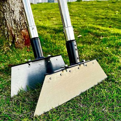 Pelle de nettoyage de jardin, pelle plate en acier multi-usages avec poignée réglable, grattoir à neige robuste, pelle d'extérieur pour bordures de pelouse et déglaçage