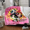 Custom Name Powerpuff Girls Halloween Flannel Blanket for Super Soft Cute Comfort Blanket for Travel Bedding Couch Sofa Blanket