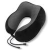 Memory Foam U Shaped Neck Pillow - Soft Travel Companion with Massage Feature, Ideal for Airplane, Car & Cervical Support