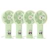 Portable Handheld Fan USB Rechargeable 3-Speed Cute Personal Mini Fan with LED Light Lightweight Quiet Cooling Fan with Phone Holder for Travel Office