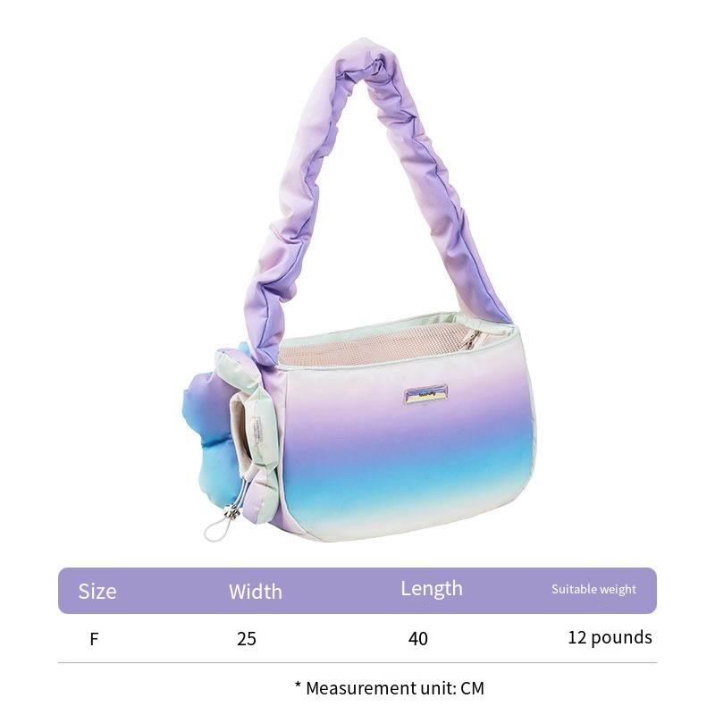 

Dreamy Gradient Pet Backpack Carrier for Cats Small Dogs - Breathable Waterproof Travel Carrier,Ombre Pet Sling Tote Bag Outdoor