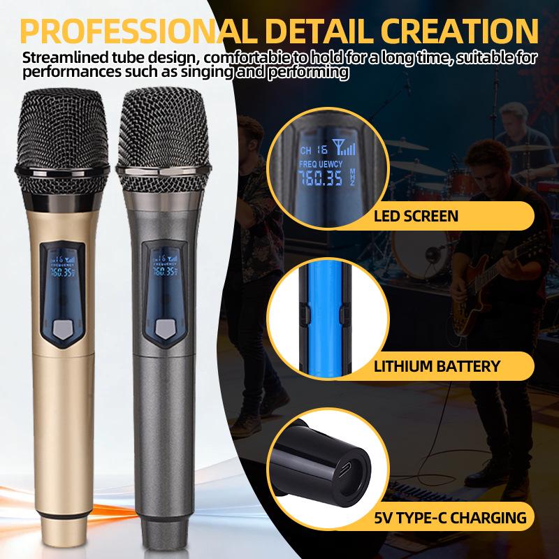 108 Wireless Handheld Microphone Set for Family Singing, Outdoor Broadcasts, and Conferences