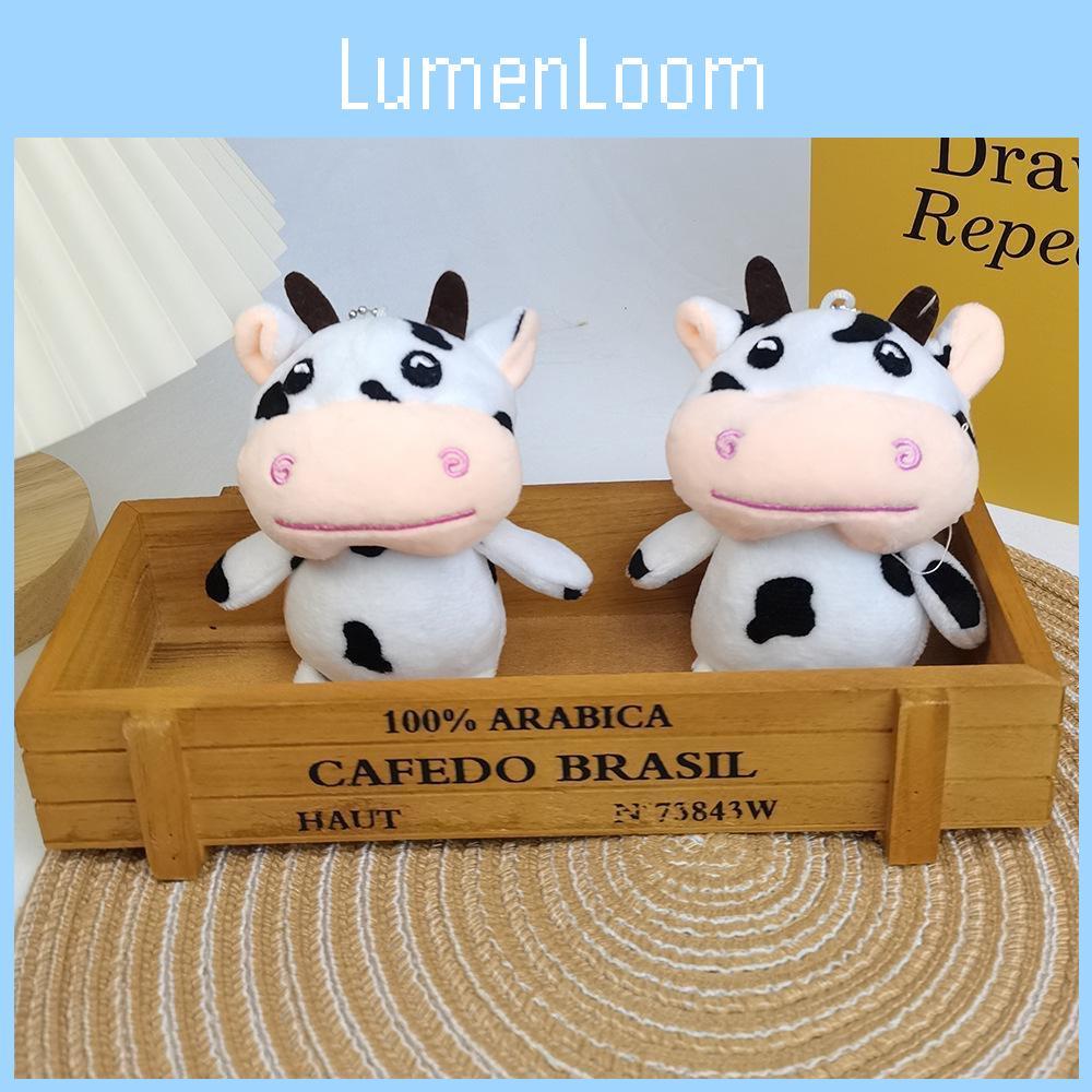 Charming Miniature Cow Plush Keychain Soft And Cuddly Gift For Weddings And Events