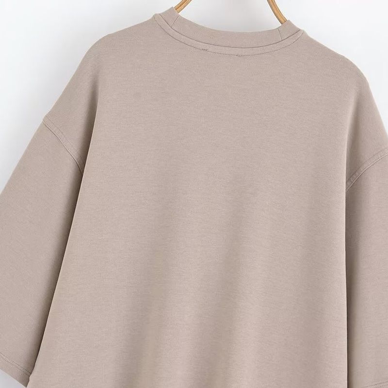 Kaslead New Women clothes Western Style Fashion round Neck T-shirt Casual Trousers 4174190 4174191