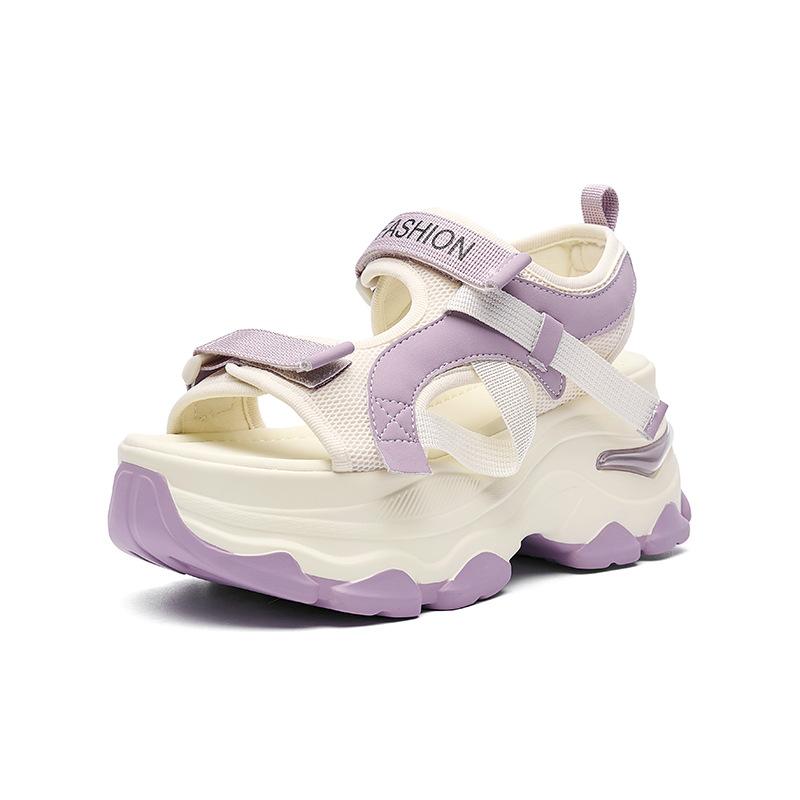 College Style Sports Sandals Women's 2025 Summer New Thick-soled Muffin Casual Height-increasing Roman Sandals