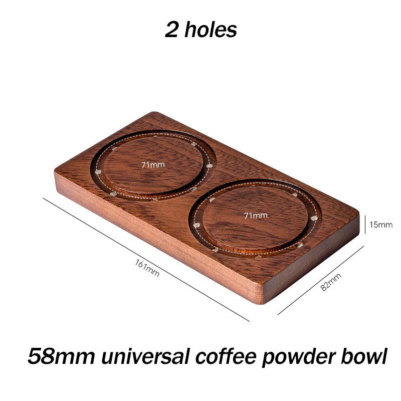 

58mm Coffee Filter Basket Storage Tray Magnetic Wall Mounted Coffee Grounds Bowl Rack Single/Double Bowl Blind Bowl Rack