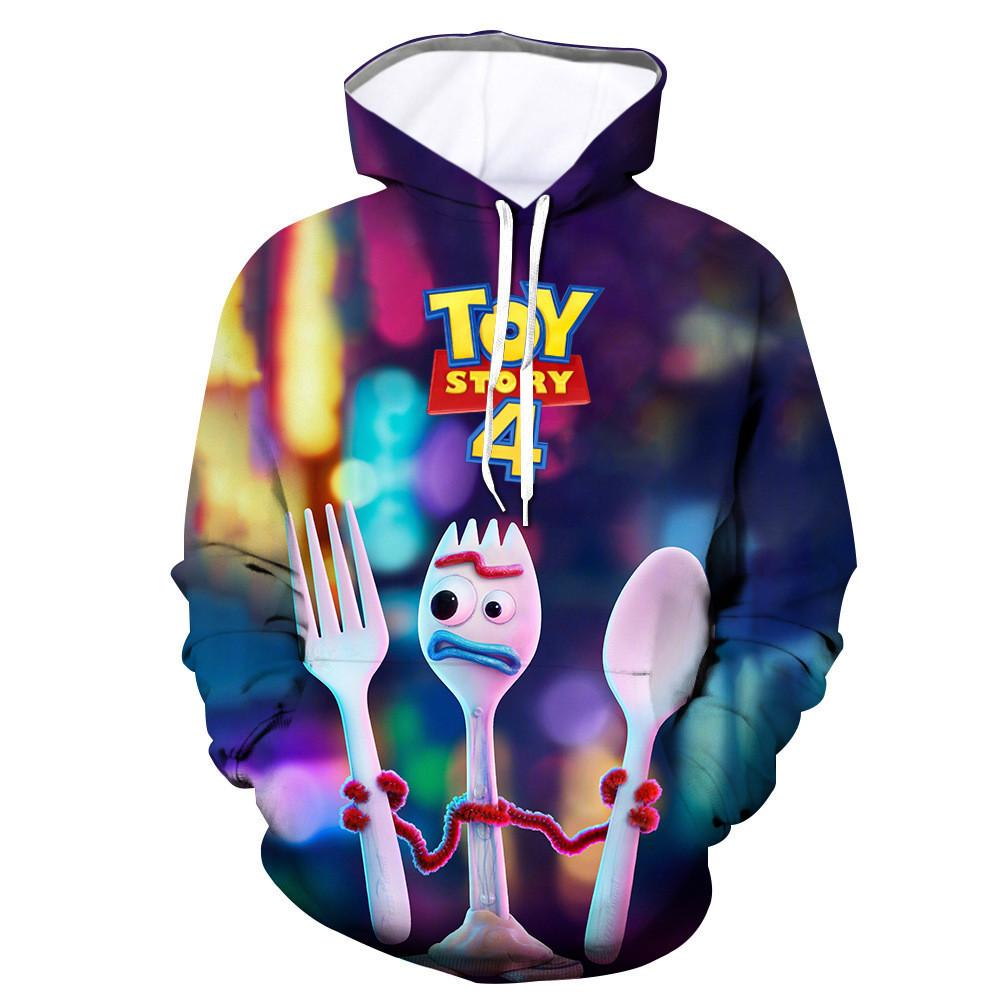 

Toy Story 4 Sherif Woody Buzz Lightyear Hoodie Costume Sweatshirt Cosplay Tops Fork,XL