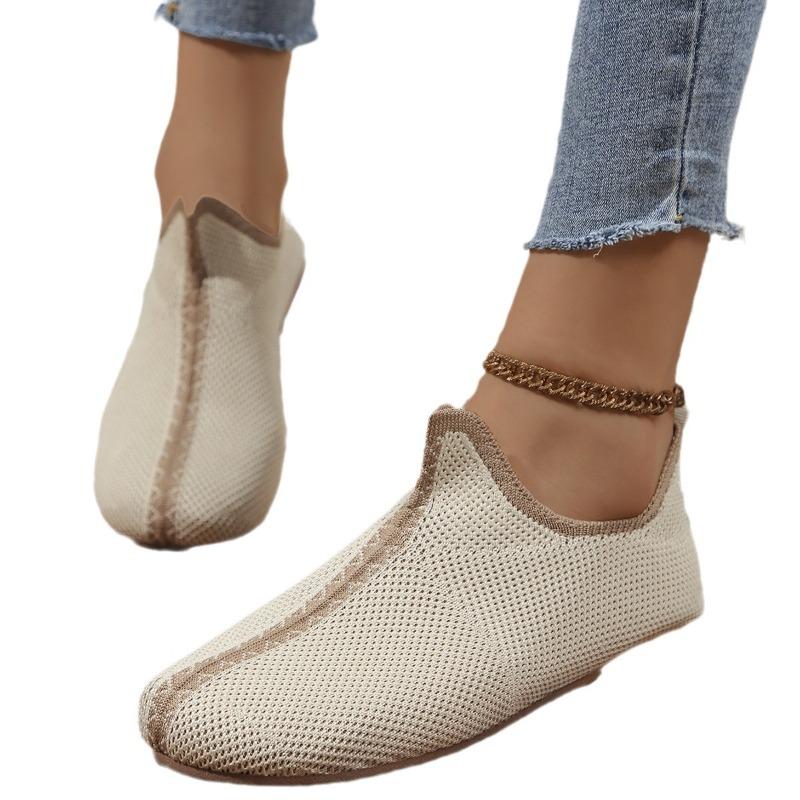 Women’s Plus Size Slip-On Flat Shoes, Casual Comfortable Loafers, Spring Fashion