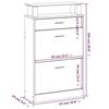VidaXL Armoire à chaussures Chêne marron 63x24x104cm Bois d'ingénierie 342569