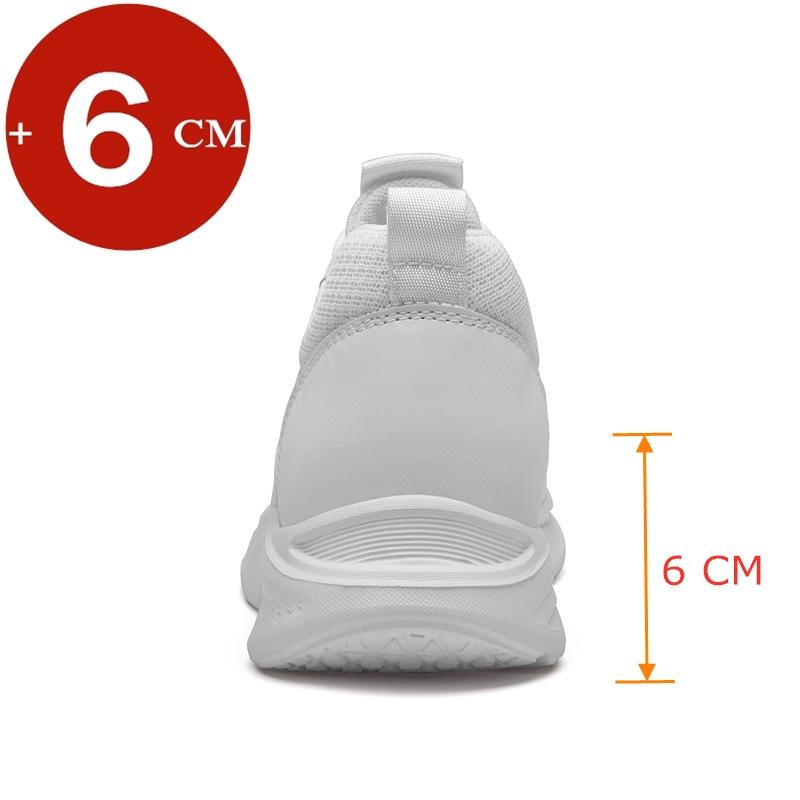 Herren Lift Sneaker Aufzugschuhe Lässige Schuhe zur Höhenvergrößerung für Männer Erhöhung Einlegesohle 6CM Sportlich Groß Freizeit Weiches Schuhwerk