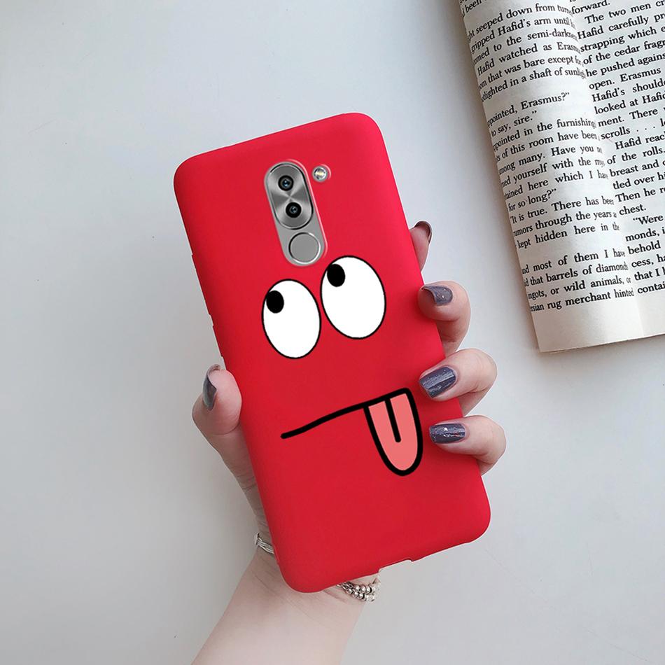 Liebesherz Hülle für Huawei Mate 9 Lite Für Huawei Honor 6X GR5 2017 Handyhülle Silikon Katze Kaktus Avocado Bemalt Mattes Cover