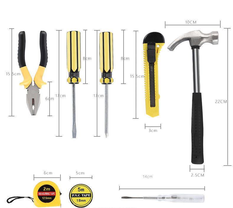 120-Piece Multi-Function Hand Tools Set Hardware Hard Case With Repair Tool Box Screwdriver for Car Repair