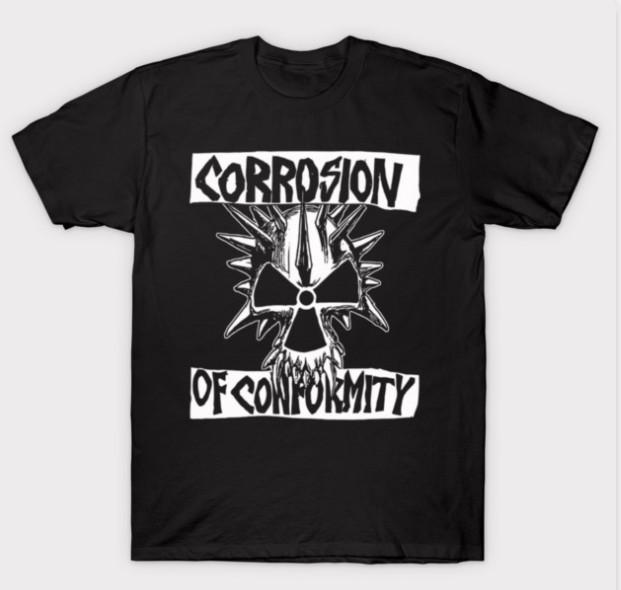 Corrosion of Conformity Skull Radiation Punk Metal Logo T-Shirt Unisex T-Shirt L