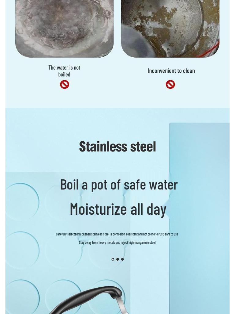 Large Capacity Stainless Steel Electric Kettle - Hot Water Boiler & Teapot for Home