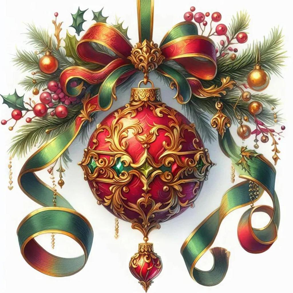 Full Embroidery cotton Thread 11CT Printed Xmas Cross Stitch Kit Art 40x40cm