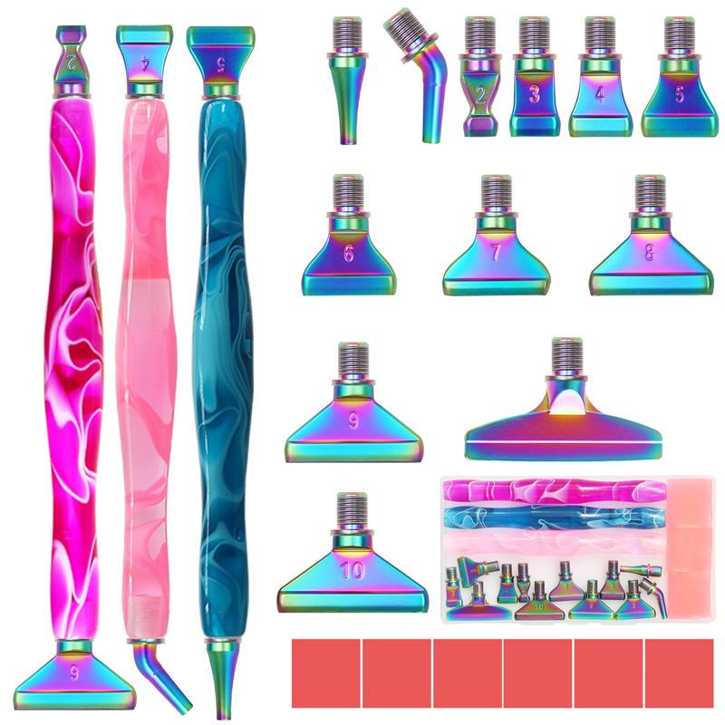 5D Diamond Resin Point Drill Pen Replacement Metal Point Drill Pen Head Cross Stitch Diamond Painting Accessories Tool Set