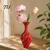 Kreatives Geschenk für Gartenliebhaber 3D-gedruckte dekorative Vase, verdrehtes Wirbeldesign, minimalistischer Tisch-Pflanzenbehälter, Hydroponik-Blume für Zuhause