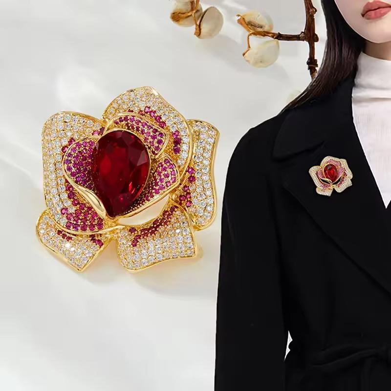 Exquisite Blumenbrosche Für Damen Kleidung Mantel Schmuck Accessoires Geschenke