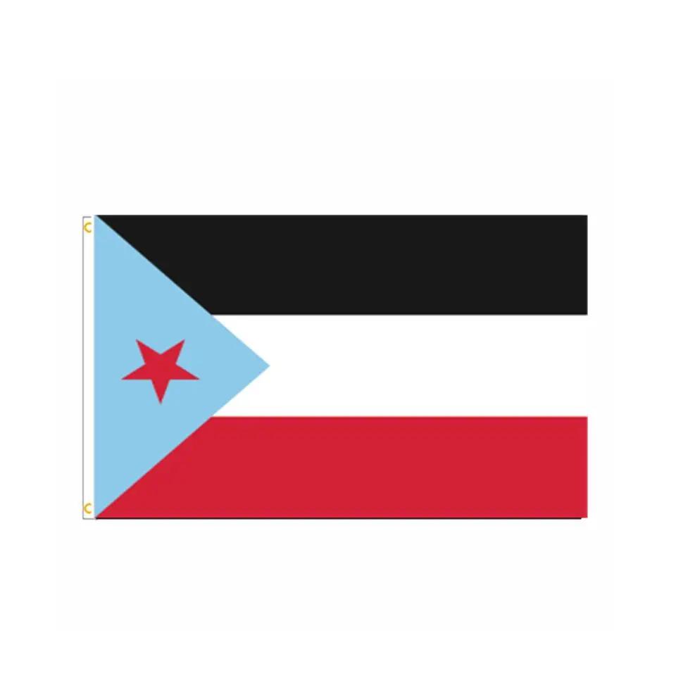 South Yemen Flag Yemeni 3x5ft 2x3ft Polyester Banner for Outdoor Indoor Decoration Embassy National Day