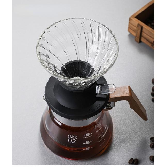 V60 Coffee Set Glass Coffee Pot Coffee Filter Cup Coffee Filter Paper Thickened Glass Filter Coffee Pot