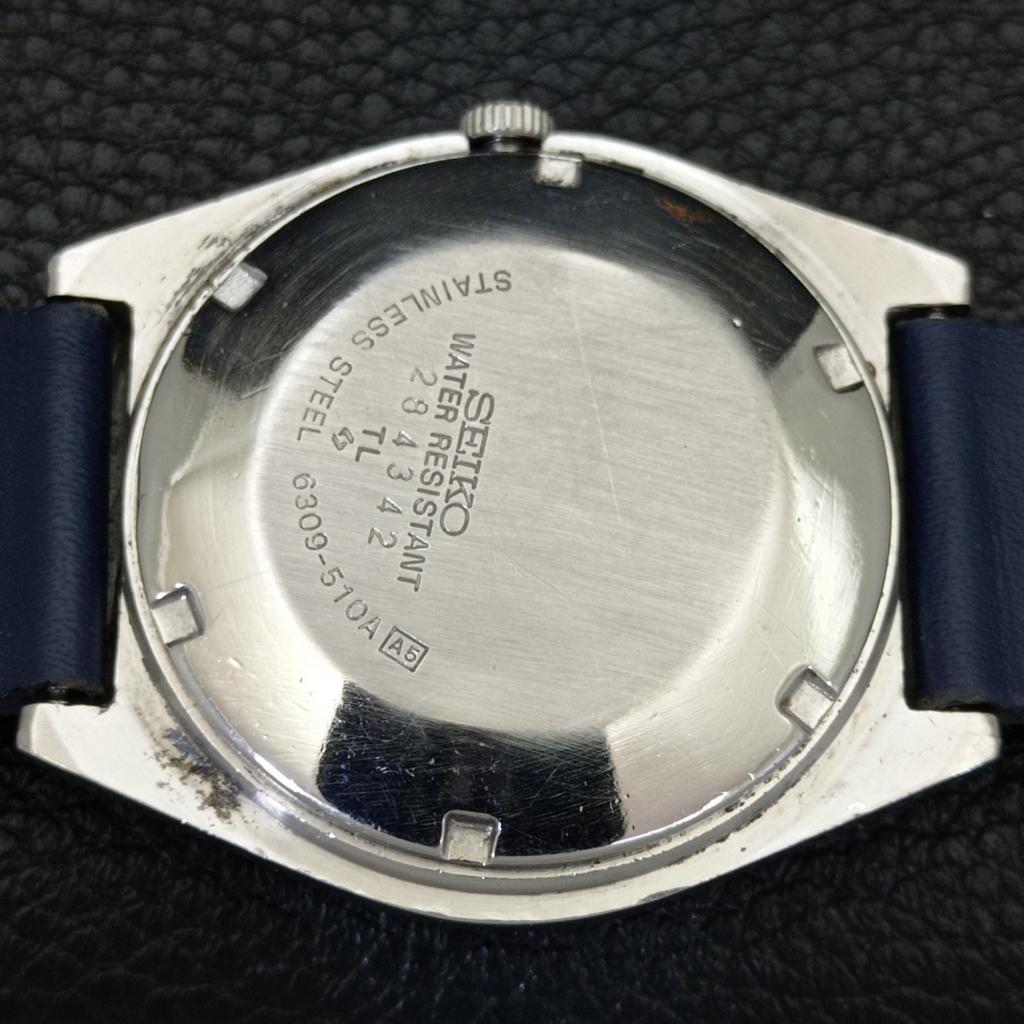 SEIKO AUTOMATIC 6309A JAPAN MENS VINTAGE BLUE COLOR DIAL WATCH a701506-5 R206b-a701506