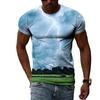 Summer New Fashion Lightning Graphic T Shirts For Men Casual 3D Natural Climate Print T-shirts Personality Cool Blouse T-shirts