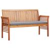 Day and Night - Day and Night 3-seater Garden Bench with Cushion Solid Acacia Wood 150 Cm