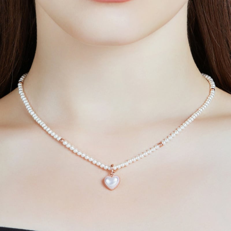 J.ESTINA Mariel Pearl Bead Necklace + Pendant Set (SET-J0-0903)