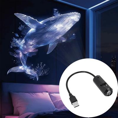 8 austauschbare Lampenfolien USB-Projektor Nachtlicht Sternenhimmel-Projektor Schlafzimmerdecke