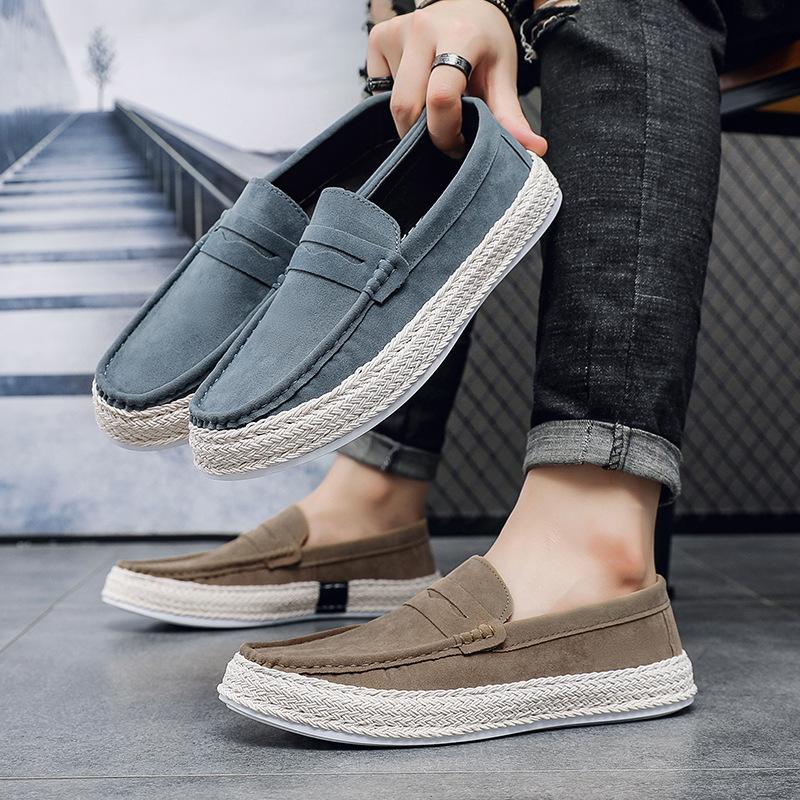 Sommer Herrenschuhe Ein-Pedal Herren Freizeitschuhe Slipper Herren Alte Peking Stoffschuhe Herrenschuhe Herrenschuhe