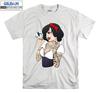 Sexy Tattooed Princess T-shirt Cartoon T Shirt Men Women Unisex Tshirt 2383