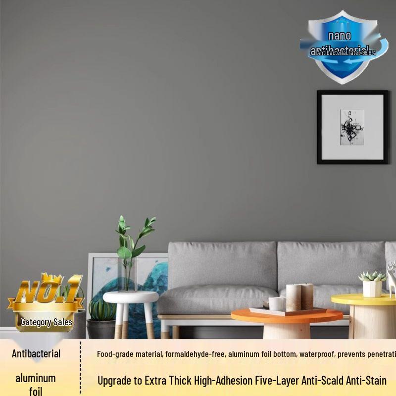 Waterproof Moisture-proof Zero-Formaldehyde Thickened Self-adhesive Wallpaper for Bedroom, Living Room, Mother and Baby.