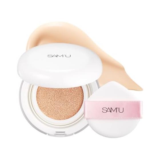 Samu Sensitive Pure and Pure Cushion Нет. 21 Чистый (14 г) PURE AND PURE CUSHION Тональный крем-кушон SPF50 PA+++ Естественное сияние Каламин Увлажненный