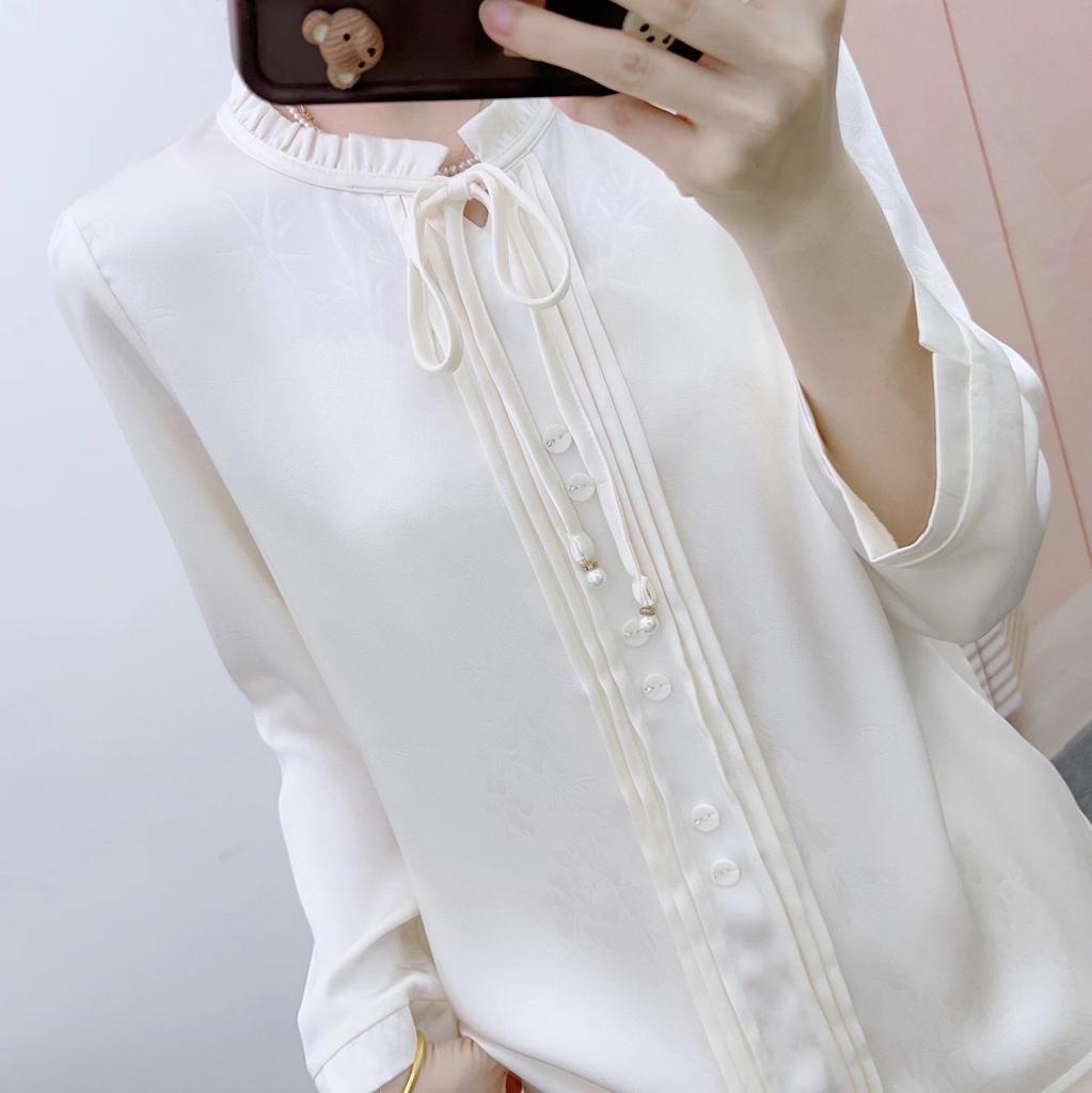 Spring 2026 Elegant Long-Sleeve Versatile Pullover Shirt