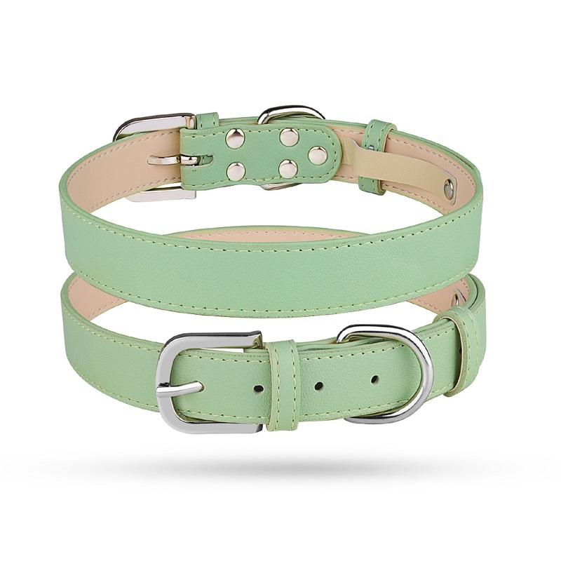 Weiches PU-Leder Hundehalsband, Verstellbares Haustier-Halsband für Hunde, Bequemes Welpen-Katzenhalsband, Halsband-Halsbänder