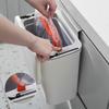 Hanging Kitchen Trash Can with Sliding Lid and Inner Bucket for Household Use