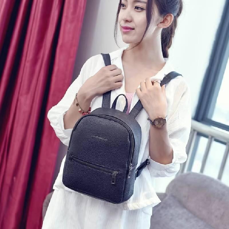 Women Lady Leather Mini Teenager Girls Stylish Outdoor Travel Shopping Backpacks