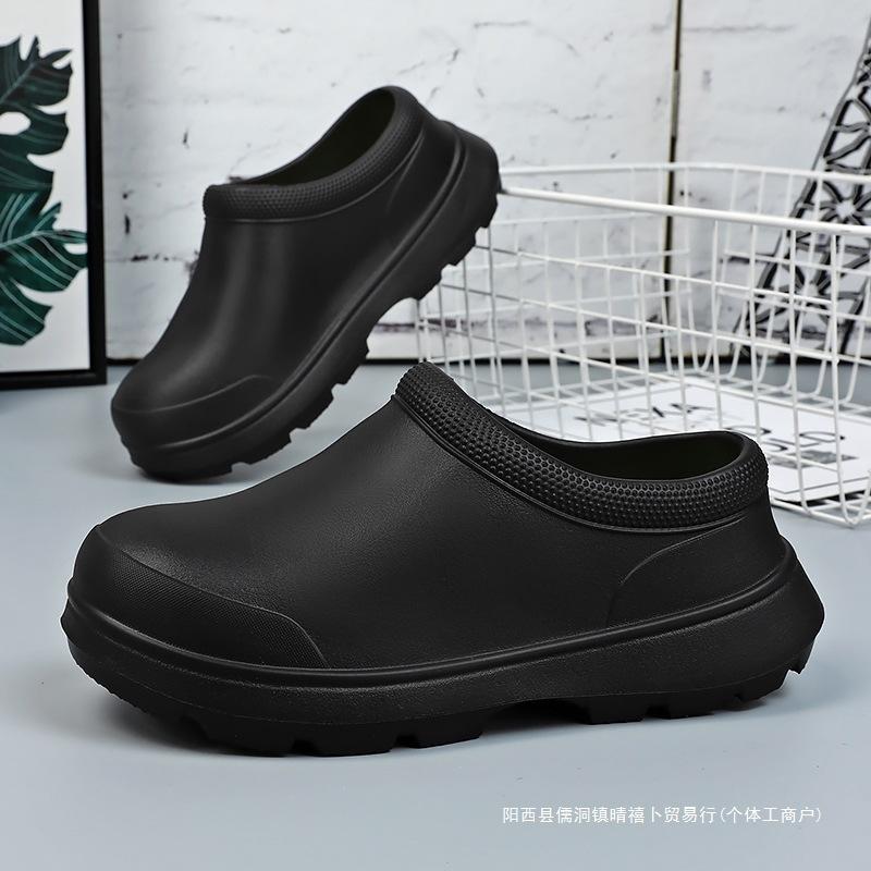 Kochschuhe Herren Frühling rutschfest, wasserdicht und ölbeständig Küche Herrenschuhe schwarze Plateauschuhe Herren Slipper Arbeitsschuhe