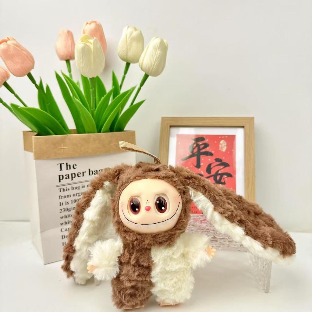 Vinylová bábika Bábika Veľké uši Látková s voňavými zrnkami Bábika prívesok na kľúče Sedí Párty Plyšák